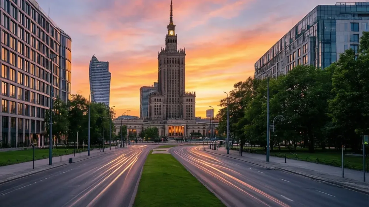 Co się dzieje w Warszawie teraz? Najnowszy kalendarz wydarzeń Widok na Pałac Kultury i Nauki w Warszawie jako inspiracja dla pytania co się dzieje w Warszawie teraz.