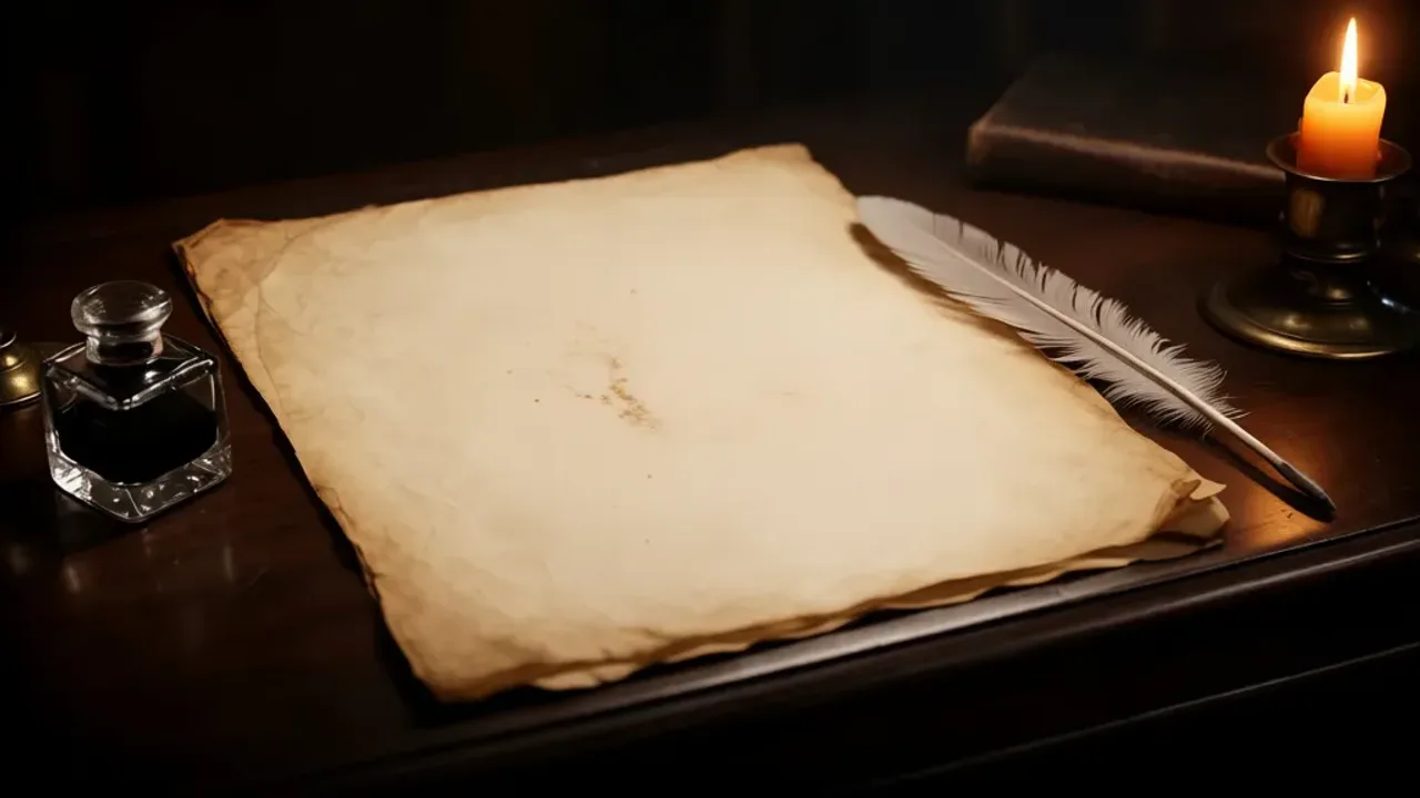 Ile zwrotek ma hymn polski? Pełny tekst Mazurka Dąbrowskiego i 4 zwrotki Stare rękopisy Mazurka Dąbrowskiego na biurku wyjaśniające, ile zwrotek ma hymn polski.