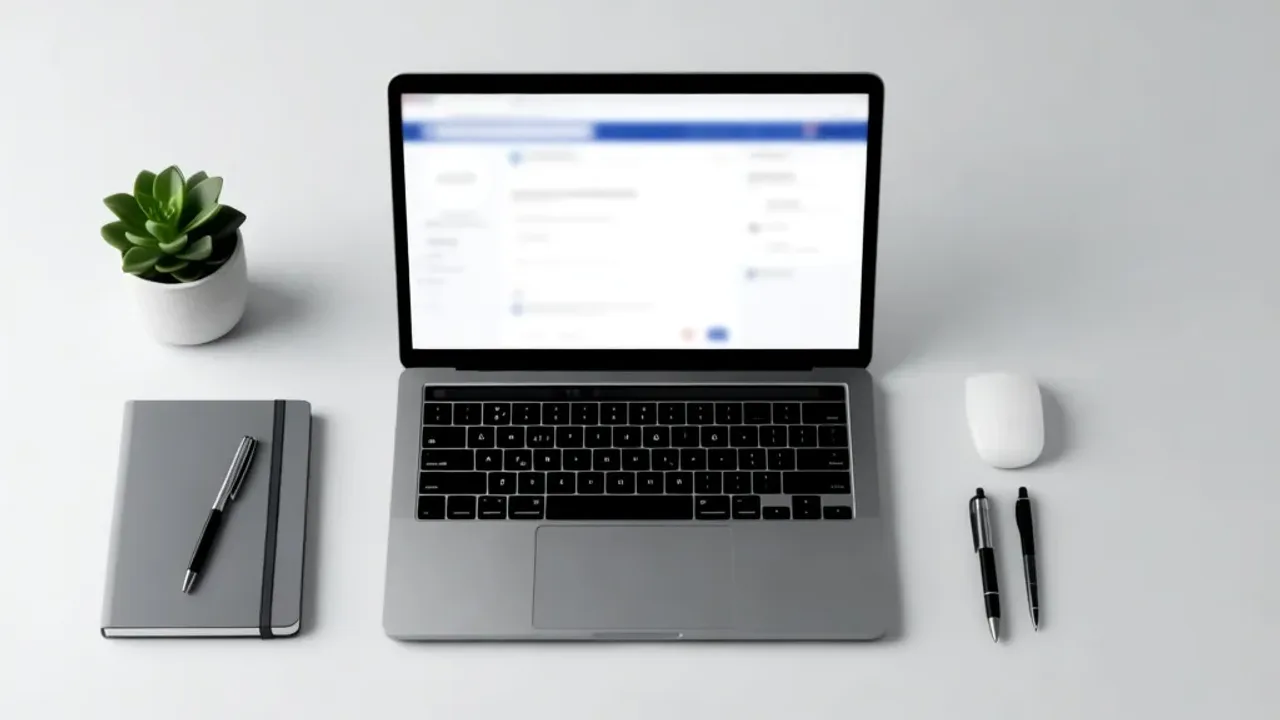 Jak dodać ogłoszenie o pracę na facebooku: Rekrutacja kandydatów Ekran laptopa z otwartym formularzem pokazującym jak dodać ogłoszenie o pracę na facebooku w panelu strony firmowej.