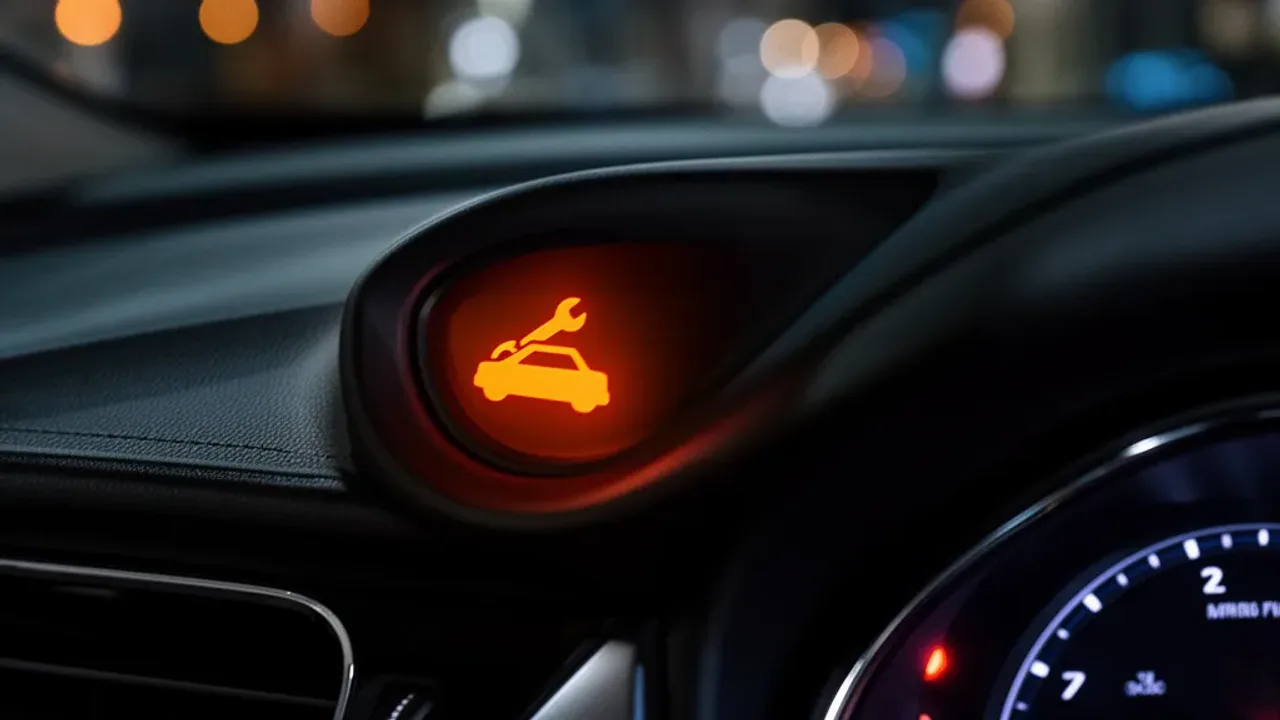Kontrolka samochodu z kluczem opel: Praktyczny poradnik diagnostyki 2026 Żółta kontrolka samochodu z kluczem opel świecąca na desce rozdzielczej samochodu podczas diagnostyki usterek.